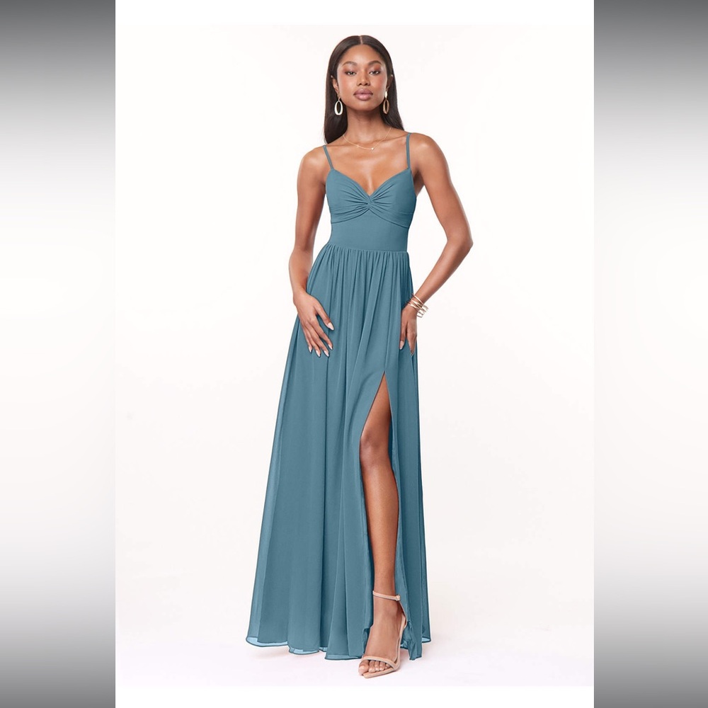 Azazie bridesmaid dress, Style “Zeya” in Bermuda Color, Size 6 / custom